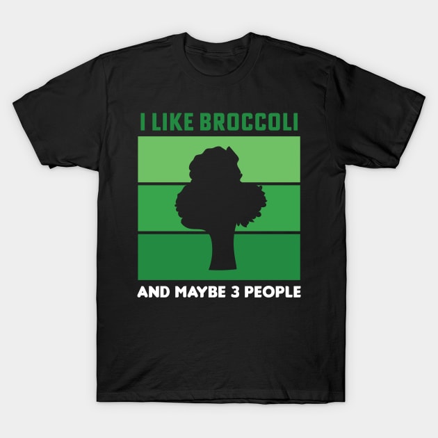 I Like Broccoli And Maybe 3 People Broccoli Lovers Gift T-Shirt by PodDesignShop